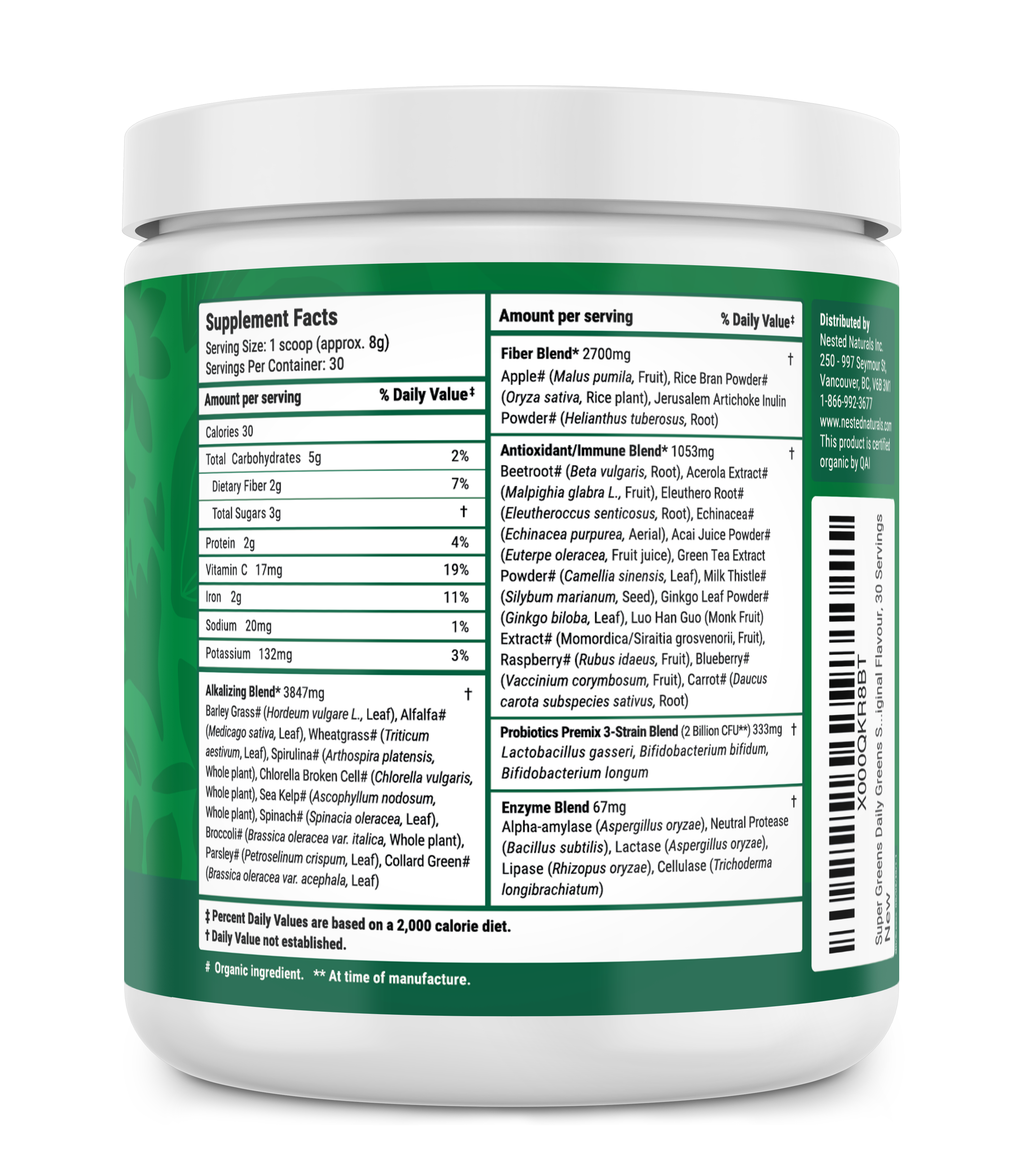 Super Greens Organic Vegetable Greens Supplement | Nested Naturals