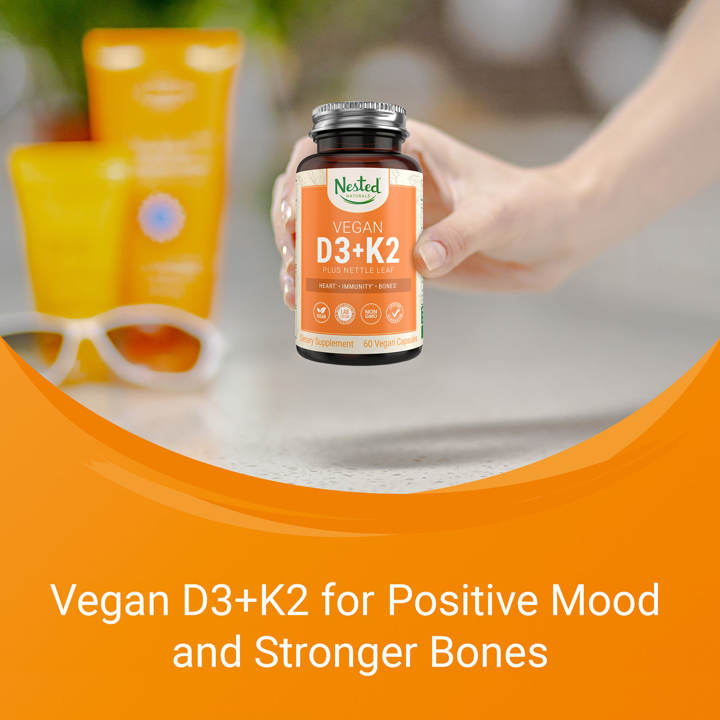Vegan D3+K2 Vitamin Supplement